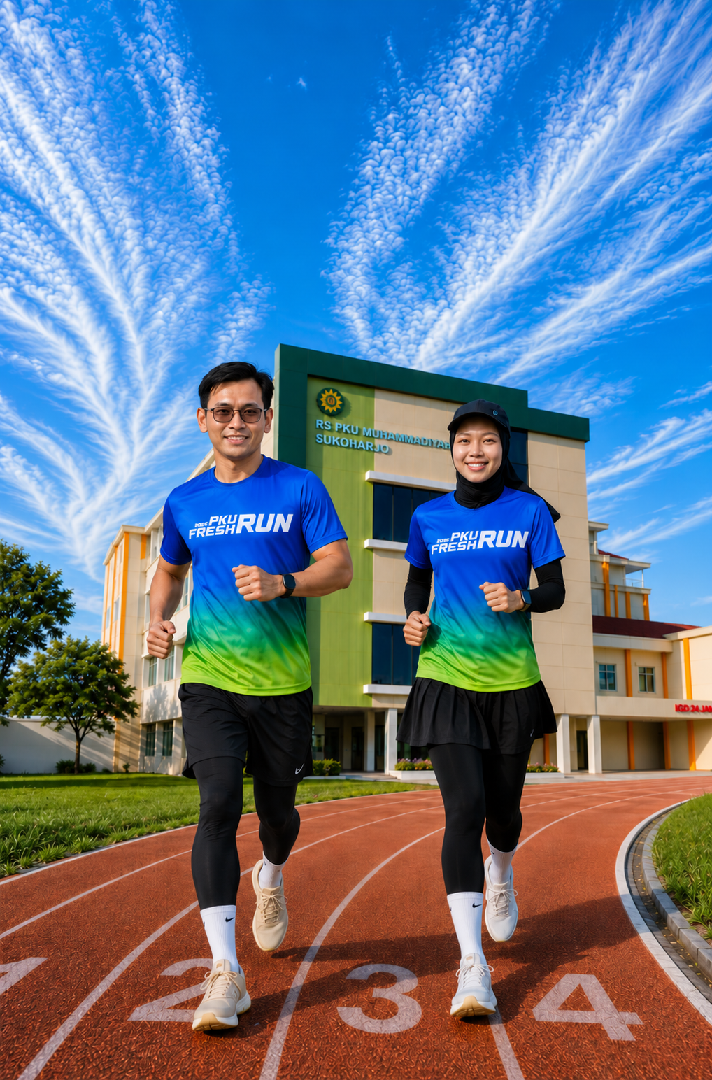 Peserta fun run PKU Muhammadiyah Sukoharjo